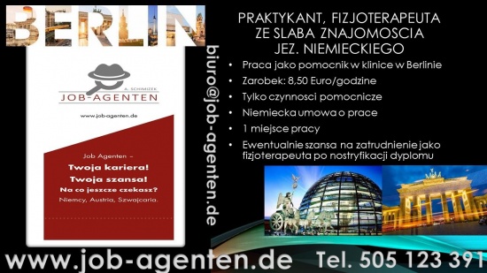 Fizjoterapeuta pomocnik klinika w Berlinie