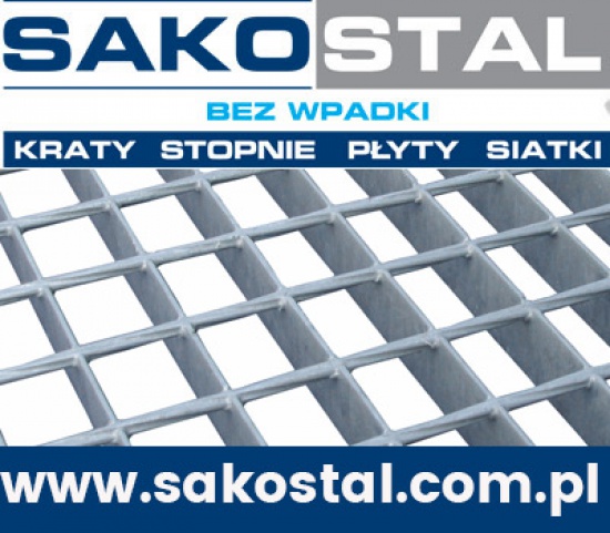 Podesty, kraty wema, kraty pomostowe, stopnie schodowe