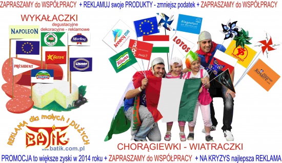 wykałaczki chorągiewki